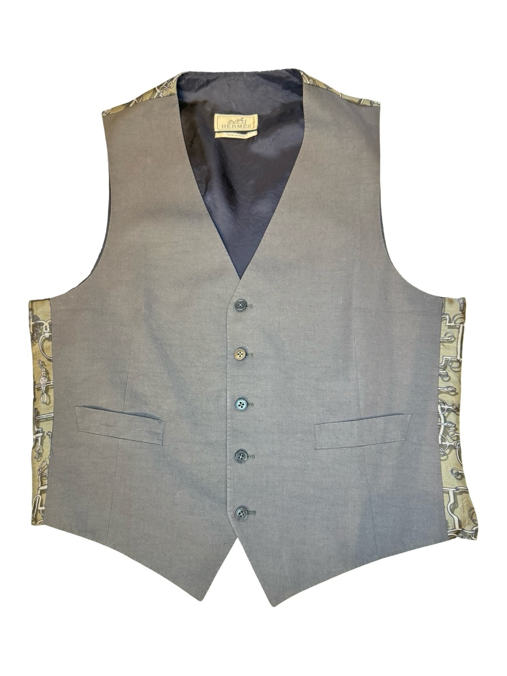 HERMES SILK AND COTTON VEST (SLIM FIT)